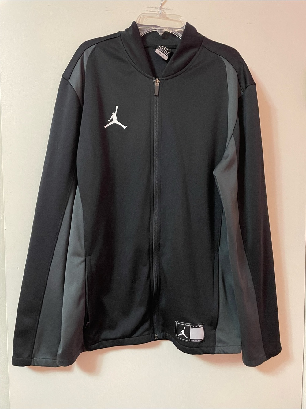 Nike air Jordan black & gray track jacket with gray panels
